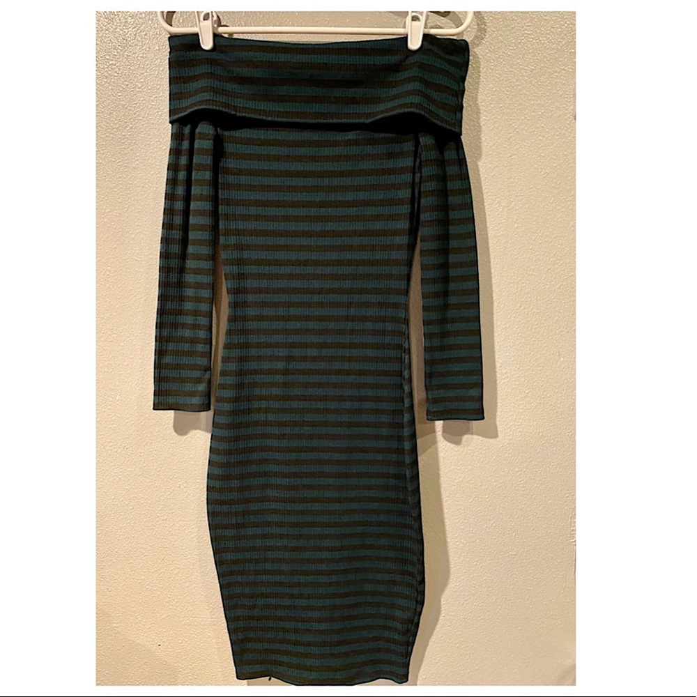 Unique Vintage Off Shoulder Vickie Wiggle Dress